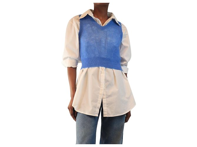 Frame Denim Blauer Strickweste - Größe XS 