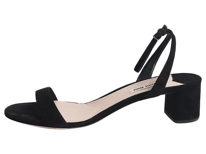 Miu Miu Black suede sandal heels - size EU 41