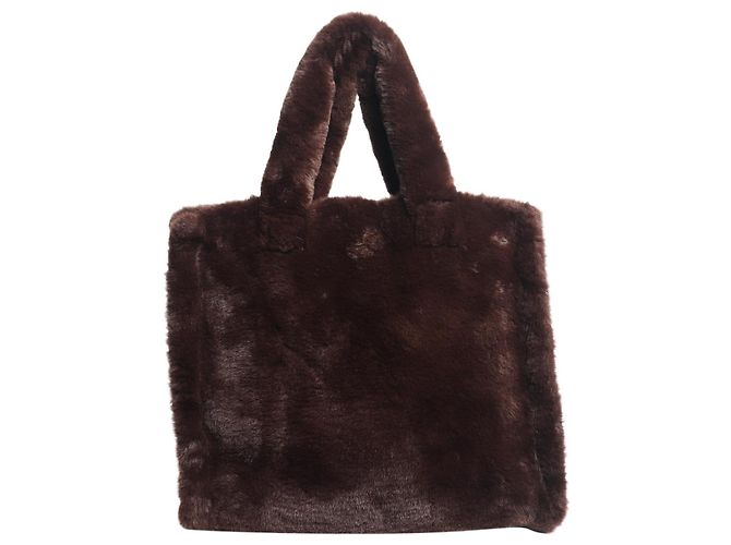 Autre Marque Bolsa de pele sintética marrom