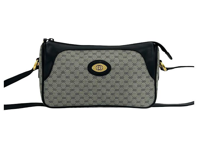 Borsa a tracolla in pelle blu navy Gucci