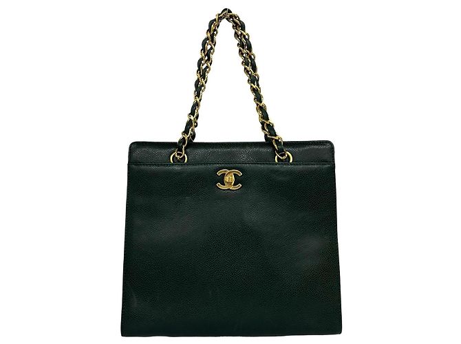 Chanel Vintage Coco Mark Handtasche Grün