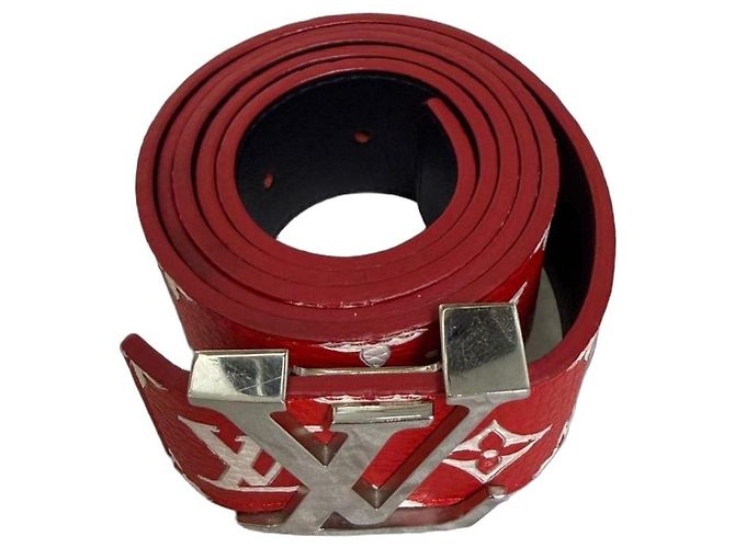 Louis Vuitton x Supreme Monogram Gürtel Rot Weiß