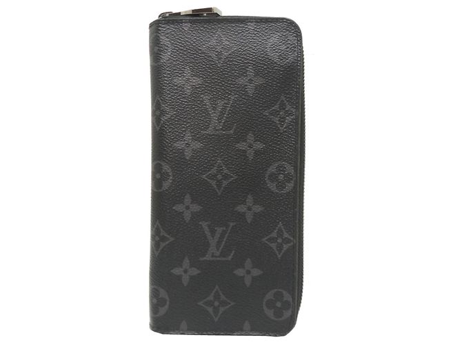 Zippy Louis Vuitton Monogram Eclipse Long Wallet Black
