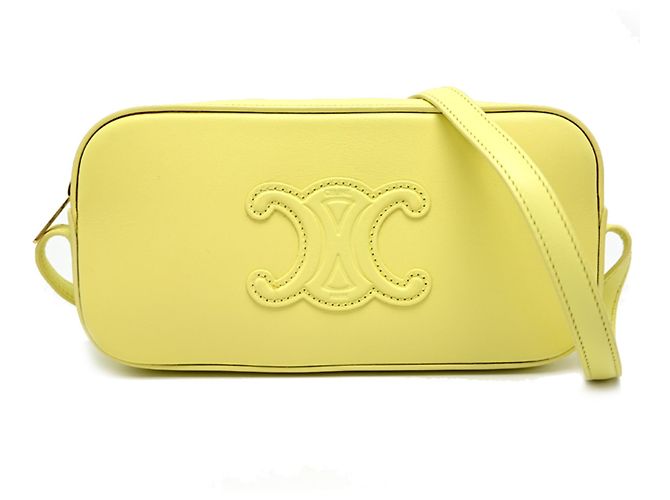 Céline Bolsa Celine Cuile Triomphe de um ombro Amarelo
