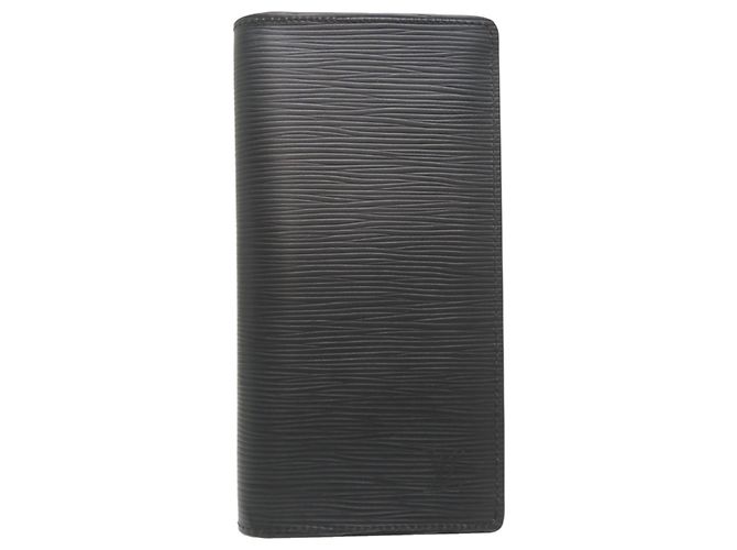Portafoglio lungo Brazza da uomo Louis Vuitton Nero