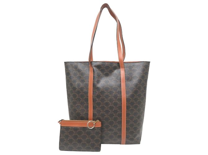 Céline Borsa Tote da donna Celine 194542 Triomphe Marrone