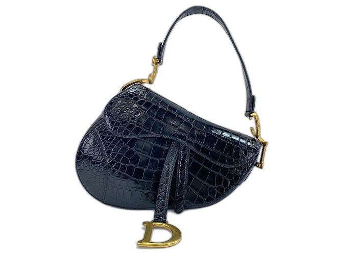 Borsa a Spalla Saddle Christian Dior Nero