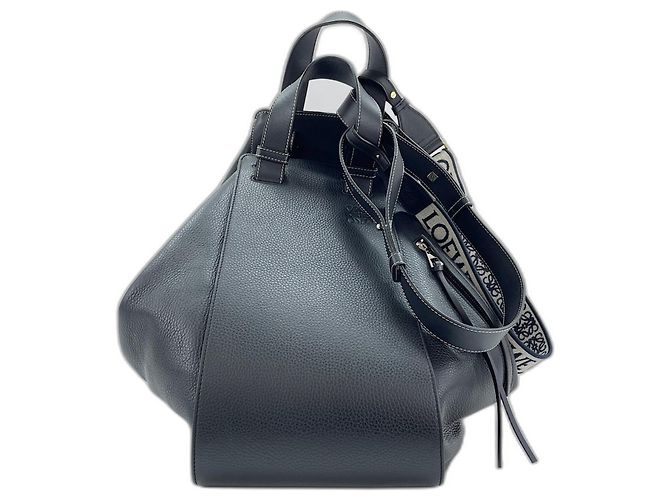 Borsa Hammock Loewe in pelle nera Nero