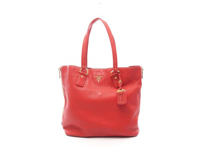 Sac cabas Prada Vitello Daino Rouge