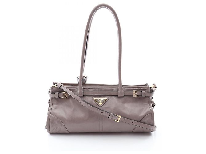 Prada PRADA Medium 2-Way Handbag Brown