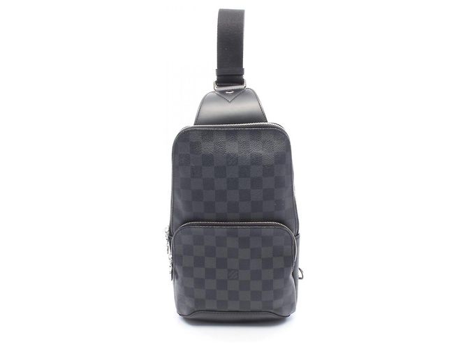 Borsa a tracolla Louis Vuitton Avenue Nero Damier ebene