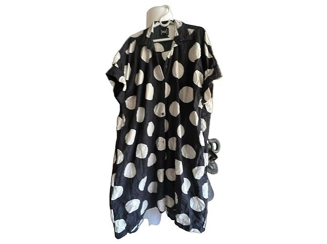 Munthe Plus Simonsen Plu Polka Dot Hemdkleid Schwarz Weiß