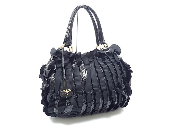 Borsa con volant Prada per donna Nero