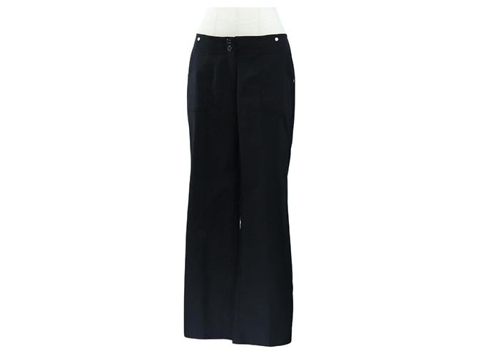 CHANEL Hose Rayon Schwarz CC Auth BA14244V