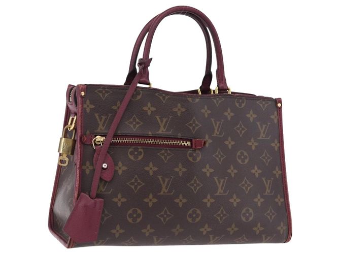 LOUIS VUITTON Bolso Monogram PopincourtPM 2way Wine Red M43462 LV Auth 194190 Burdeos Monograma