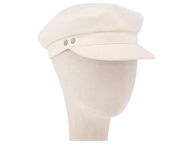 Hermès HERMES Cap aus Canvas Weiß Auth ki6748M
