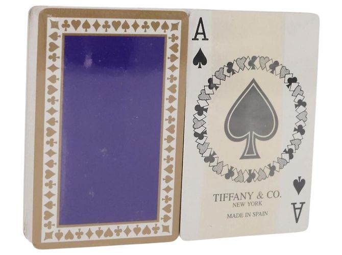 Autre Marque TIFFANY&Co. Playing Cards 2 Set Blue Red Auth 195165A