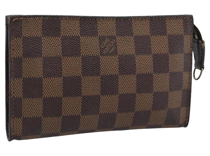 LOUIS VUITTON Damier Ebene Marais Pouch LV Auth 192443