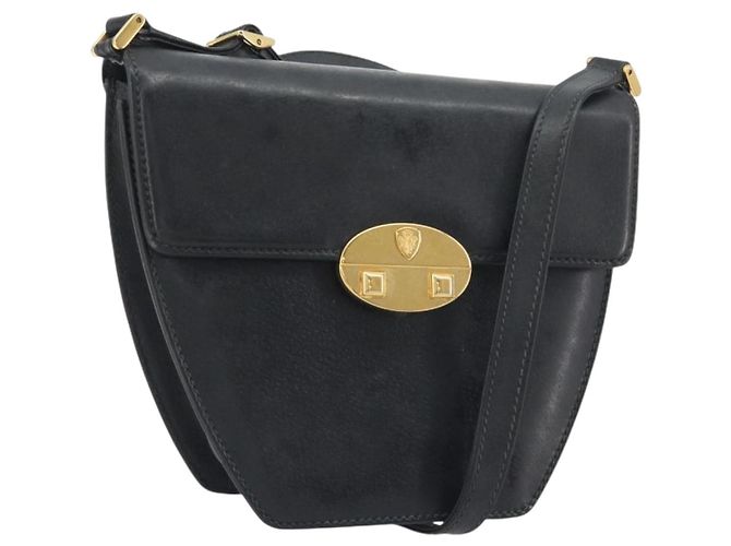Borsa a Spalla GUCCI in Pelle Nera e Oro Auth BA14193 Nero D'oro