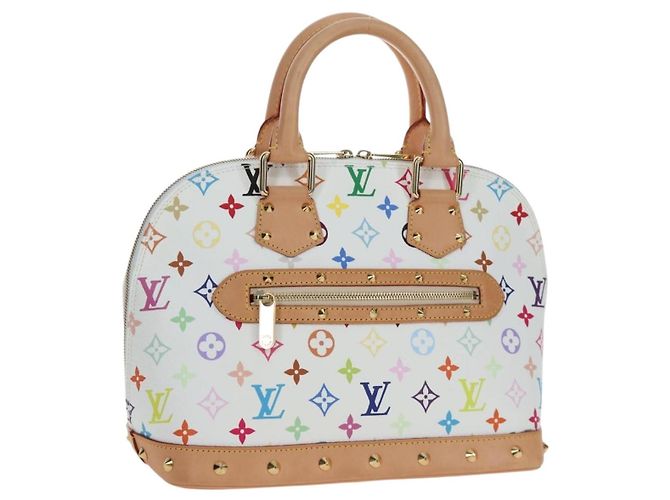 Bolsa LOUIS VUITTON Multicolor Alma GM Branca M40441 LV Auth 192463SAV Branco
