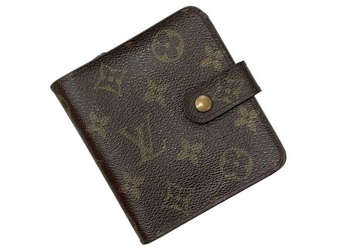 Cartera Bi-fold Louis Vuitton en Monogram marrón Castaño Monograma