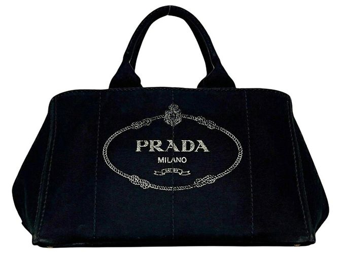Borsa Tote Prada Canapa Nero