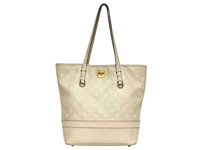 Bolsa Tote Louis Vuitton Citadine PM Monogram Empreinte Branco Bege