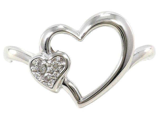 Autre Marque 18K Weißgold-Ring mit Diamant Golden