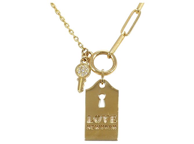 Autre Marque Collana in oro giallo 14K con zircone cubico D'oro