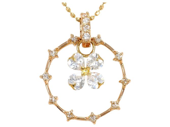 Autre Marque Collana in oro 18K con zircone cubico D'oro