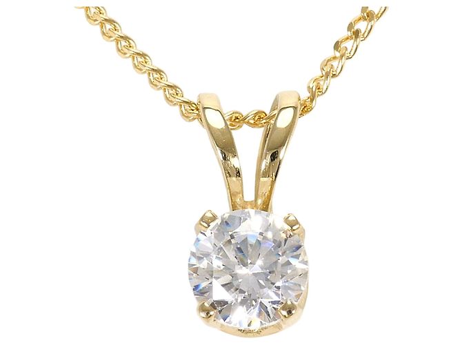 Autre Marque Collana in oro giallo 14K con zircone cubico D'oro