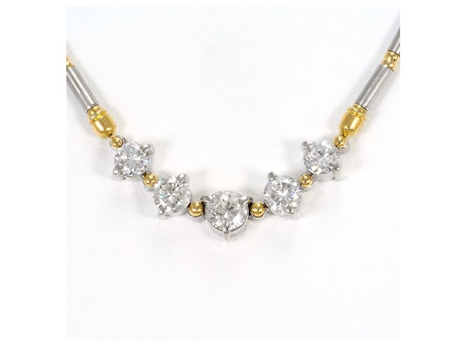 Autre Marque Collana in platino e oro giallo con diamanti D'oro