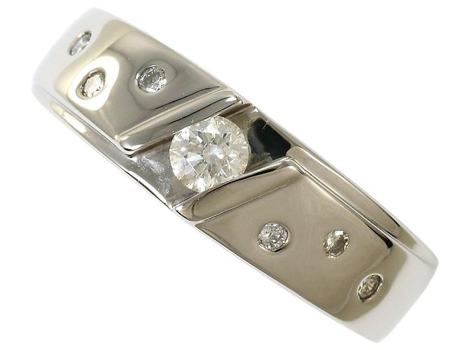 Autre Marque PT900 Platinring mit Diamant
