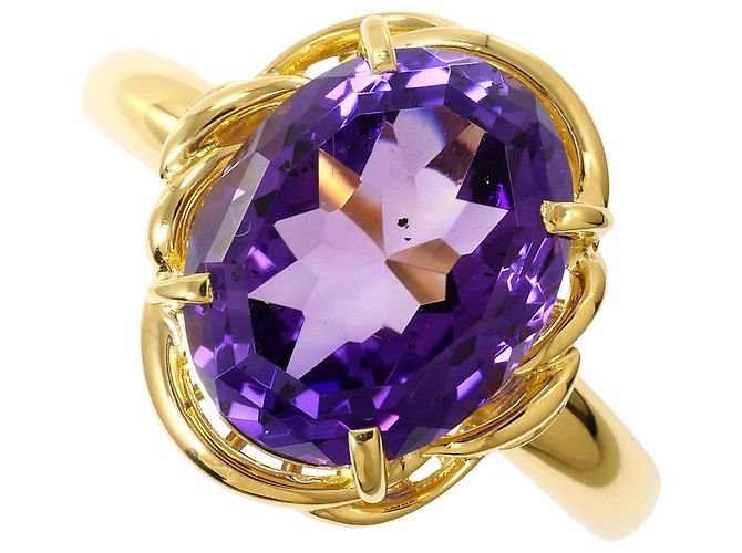 Autre Marque 18K Gelbgold-Ring mit Amethyst Golden