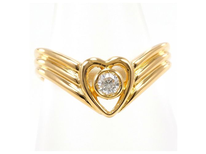 Autre Marque 18K Gelbgold-Ring mit Diamant Golden