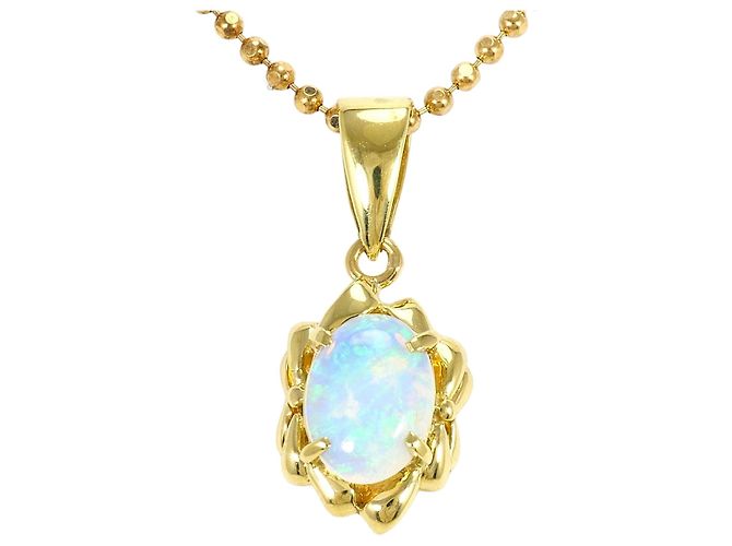 Autre Marque 18K Gelbgoldhalskette mit Opal Golden