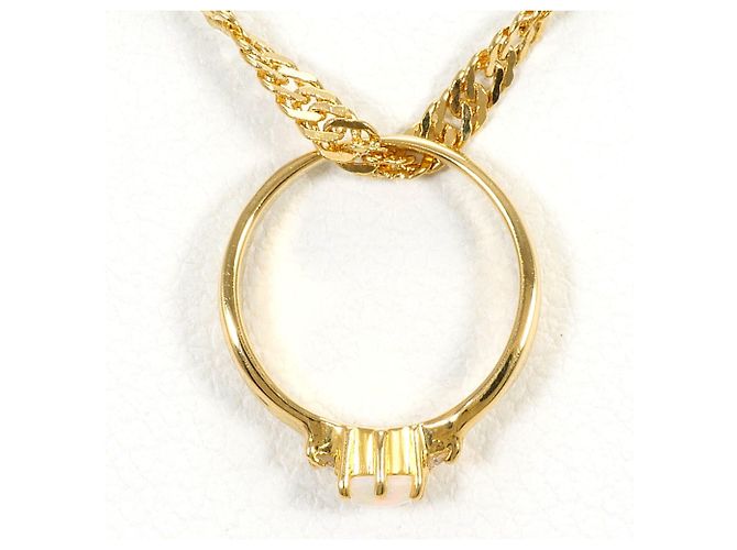 Autre Marque Collana in oro giallo 18K con opale e diamante D'oro