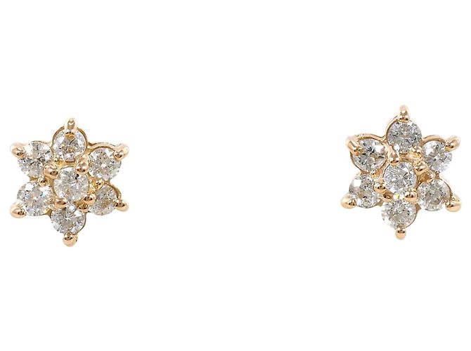 Autre Marque Orecchini a lobo in oro rosa 18K e diamanti D'oro