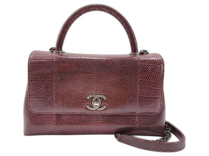 Borsa a tracolla Chanel 28 in rosso vino Bordò