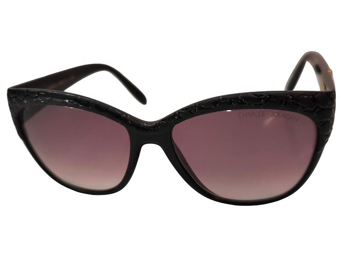 Gafas de sol Charles Jourdan negras estilo ojo de gato Negro
