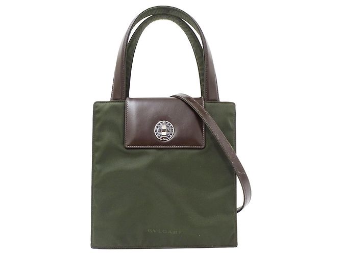 Bulgari Bolsa de Ombro Bvlgari Classico Verde Caqui