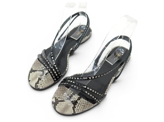 Céline NEUE CELINE SPARTIATES NUDE 36.5 PYTHON-LEDER SANDALEN SCHUHE 