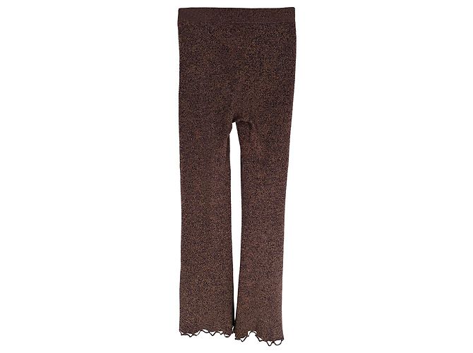 Ulla Johnson Knitted Flared Trousers in Multicolor Viscose Multiple colors