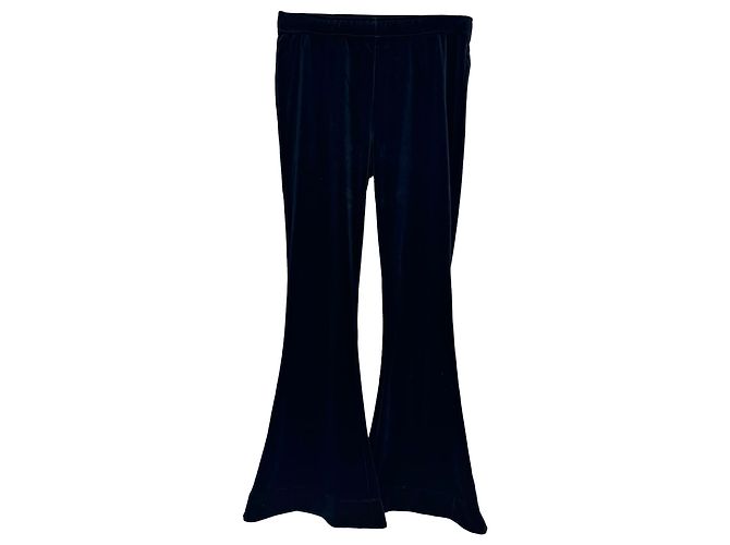Ganni Schlaghose aus Polyester in Navy Blue Blau Marineblau