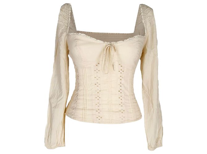 Top Isadora de Reformation en viscosa beige