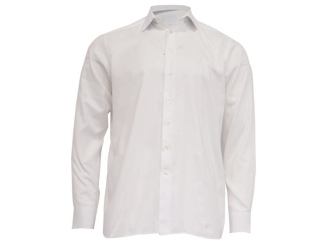 Etro Button-Down-Hemd aus weißer Baumwolle Roh