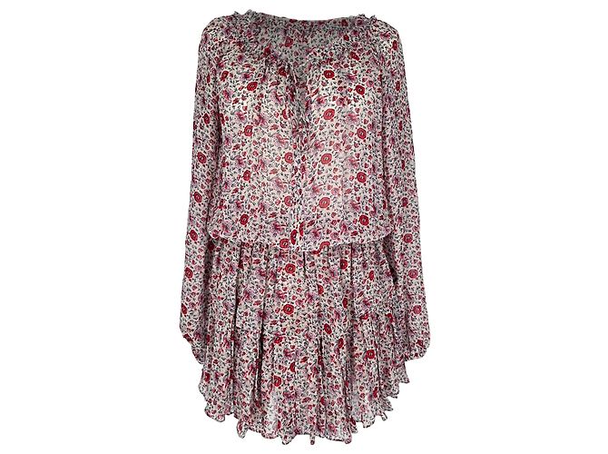 Popover-Kleid LoveShackFancy aus mehrfarbiger Seide