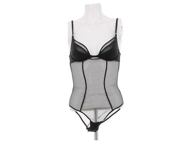 Body in tulle nero Calvin Klein