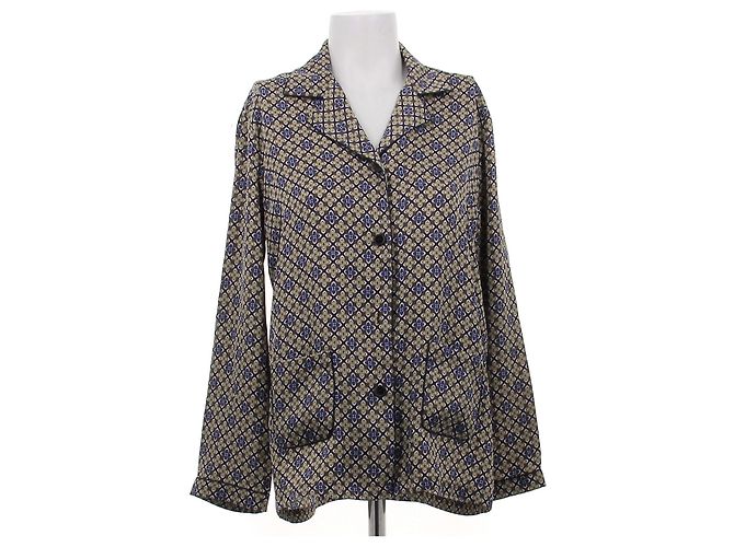Sandro Printed Blouse Polyester M Multiple colors