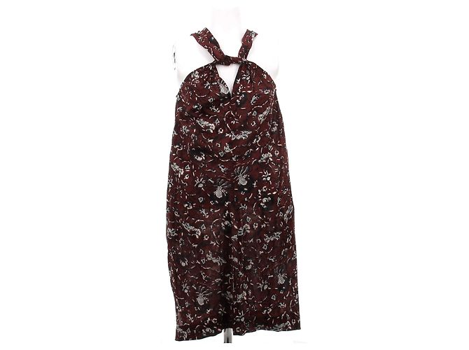 Isabel Marant Etoile Aba Kleid Rot Baumwolle Größe 36